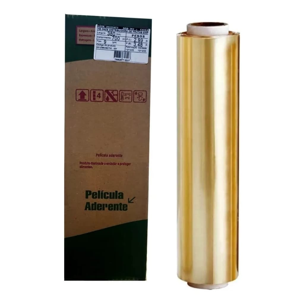 Rolo Bobina Filme Plástico Pvc Esticavel 38cm X 700 Metros