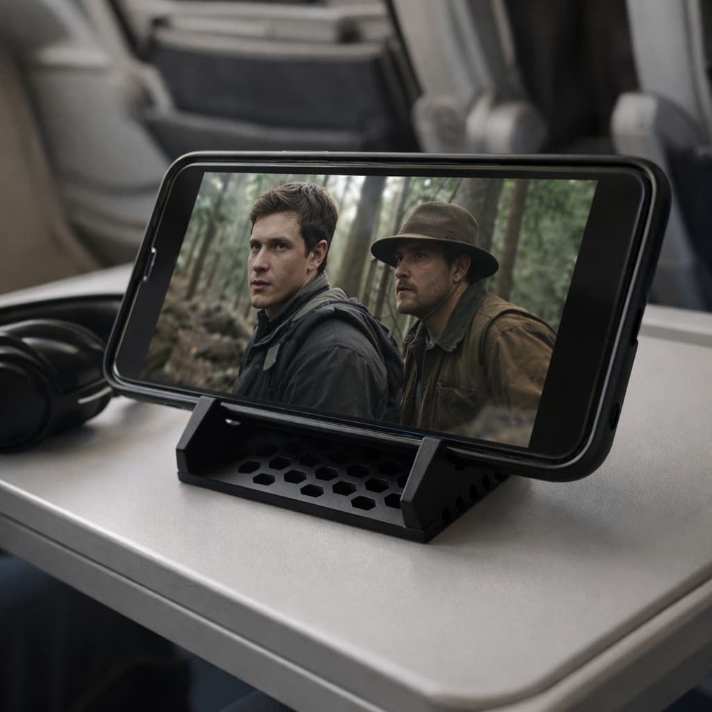 Kit Suporte para Celular Dobrável Ajustável de Mesa Base Universal Apoio Smartphone Portátil