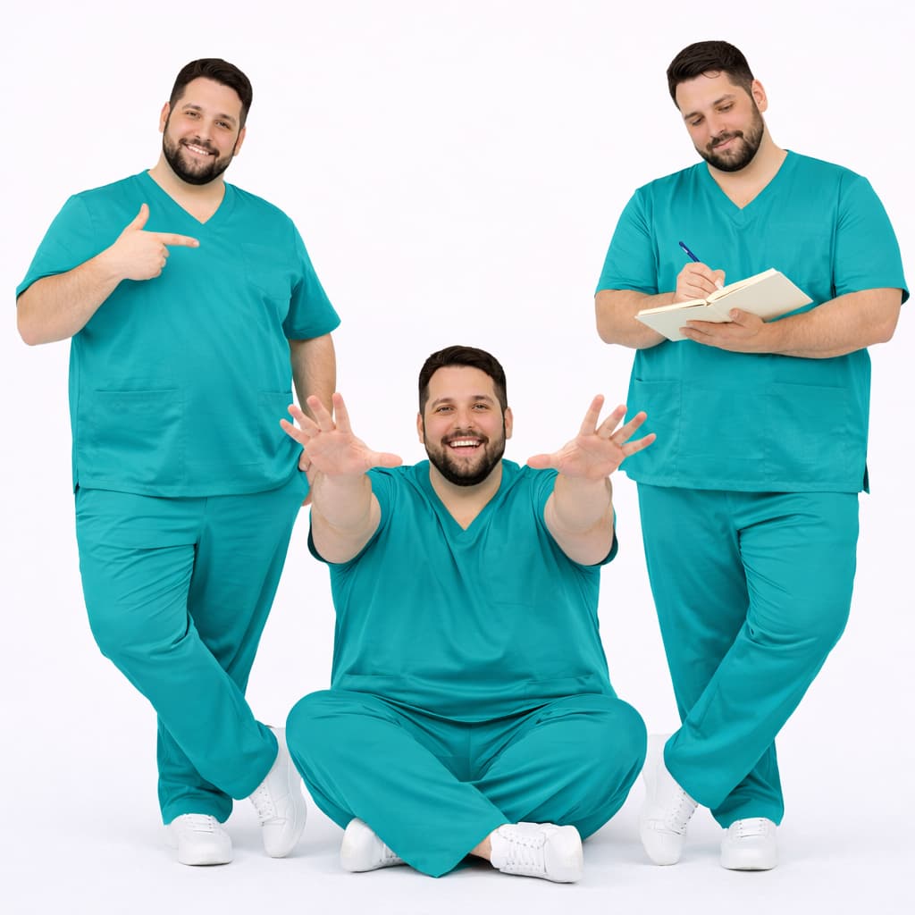 Pijama Cirúrgico Unissex Scrub Profissional Saúde Confortável Uniforme Médico Hospitalar P ao G4