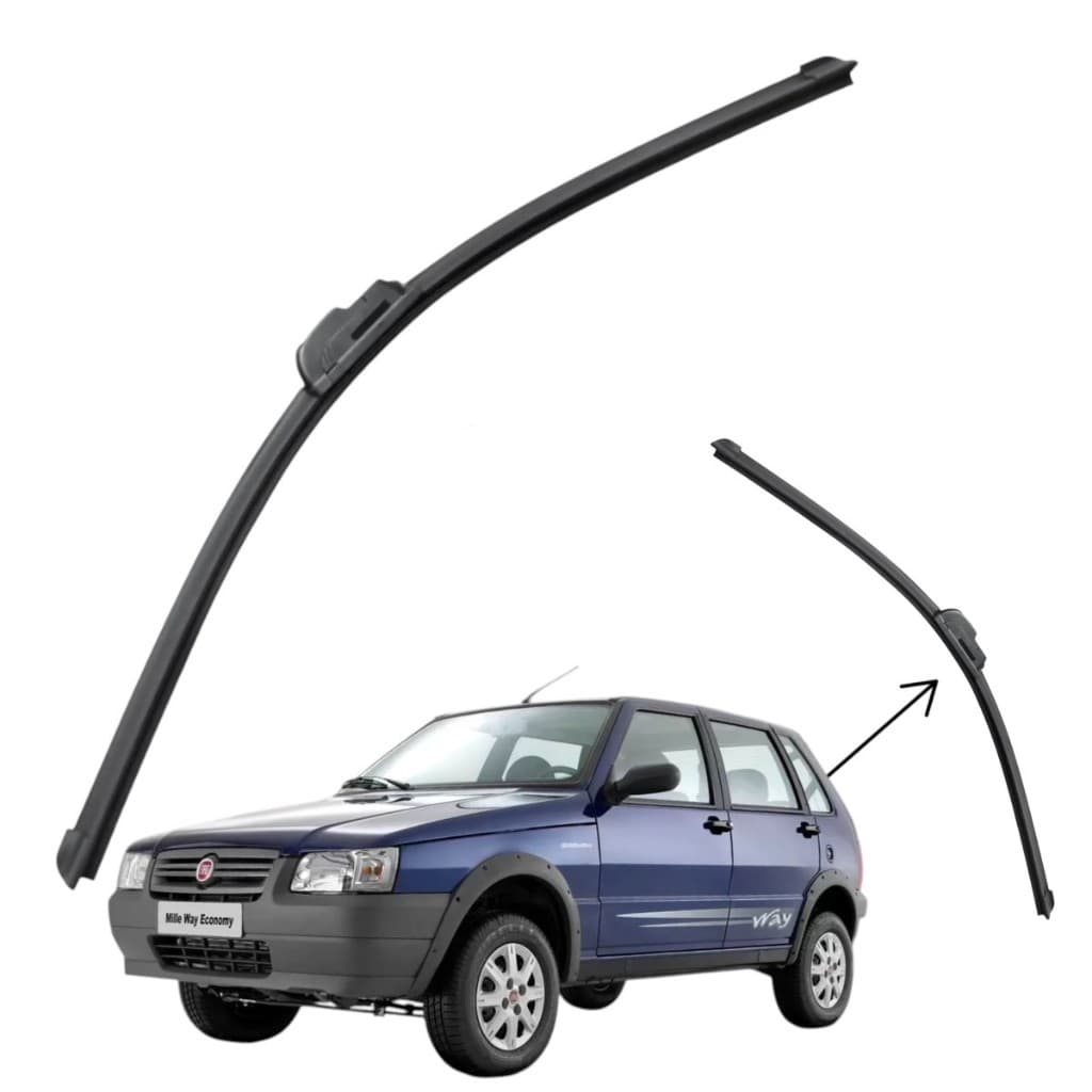 Palheta Limpador de Para-brisa Silicone Fiat Uno Mille 1984 a 2013 Soft Flex