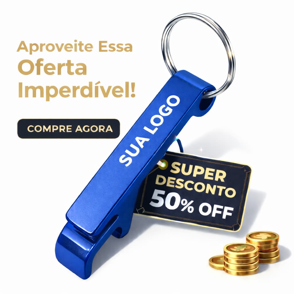 50 BRINDE EMPRESARIAL DESTAQUE SUA MARCA COM CHAVEIROS ABRIDORES