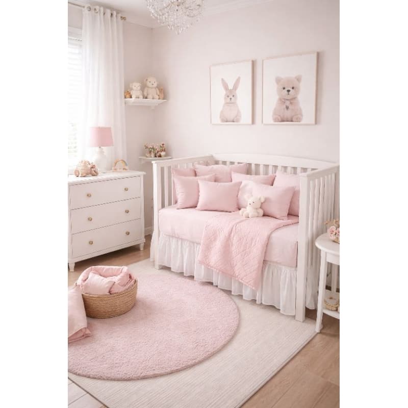 kit 4 Fronha Rosa para Bebê 100%  Algodão  30 x 40 cn.