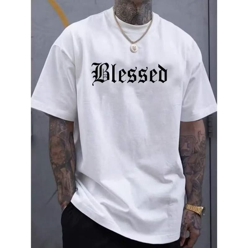 Camiseta Masculina  Feminina BLESSED 100% Algodão Promoção