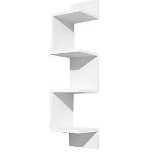 Prateleira de Canto Decorativa MDF Branco tx 15 mm – Para Livros, Carrinhos e Objetos