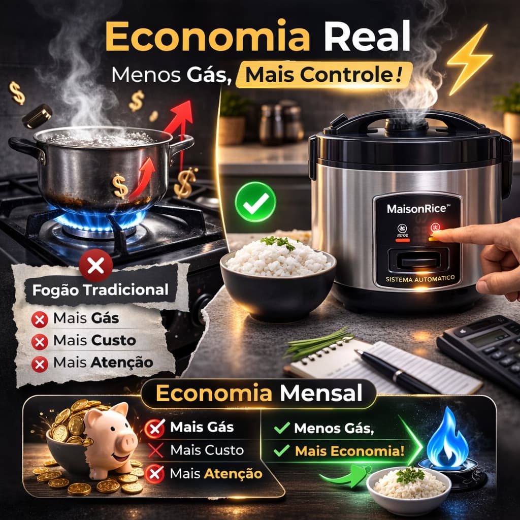 Panela Elétrica de Arroz 1 Litro 220V Multifuncional | Cozinha Rápida e Prática | Revestimento Antiaderente a MaisonRice