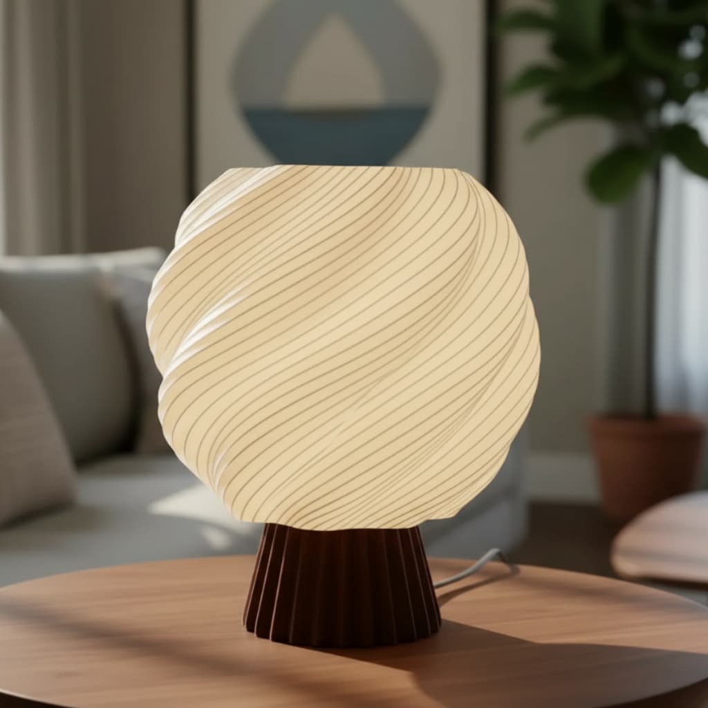 Luminária Aura - Design Orgânico 3d Decoração Moderna