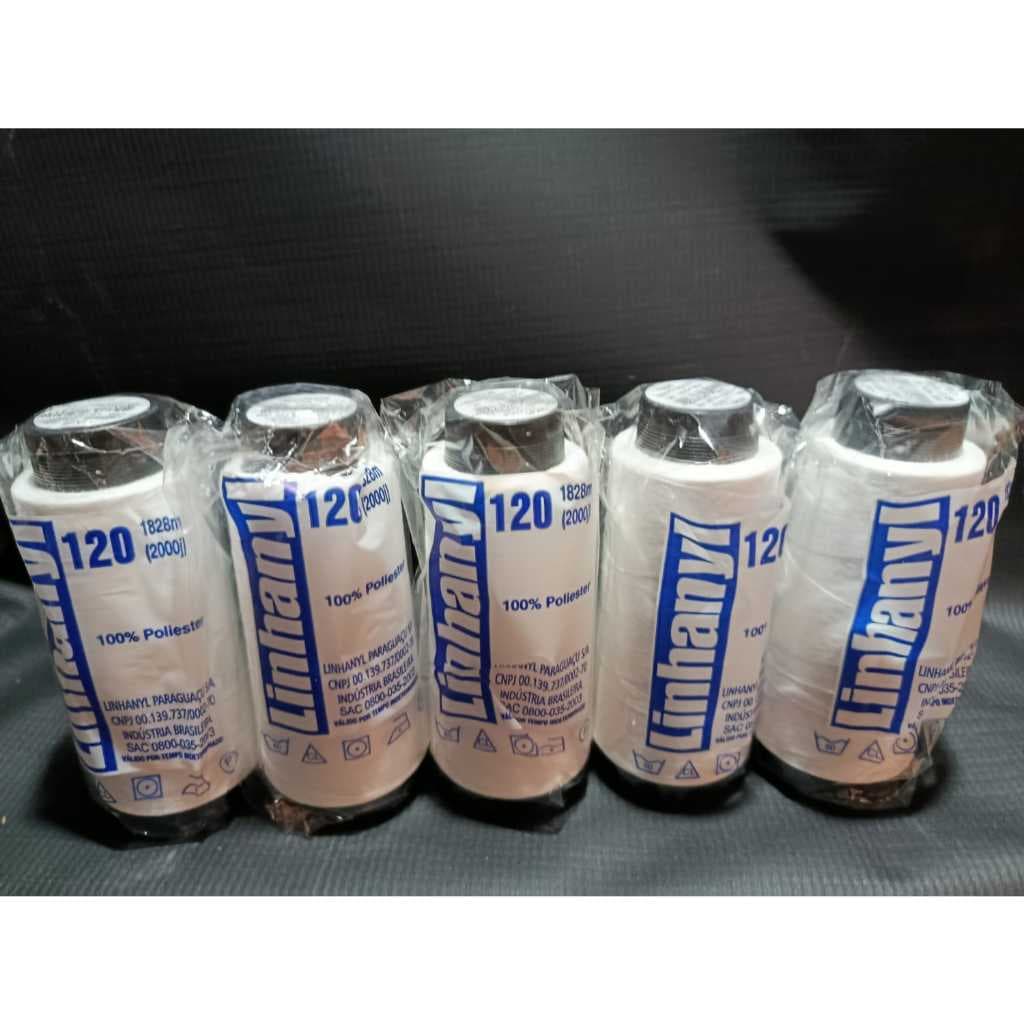 KIT COM 5 CONES DE LINHAS 120 DE 2000JDS E 1828 METROS DA MARCA NYL