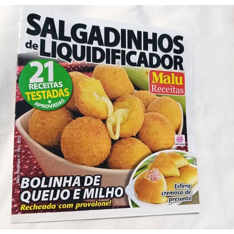 revista 21 receitas de salgadinhos de liquidificador