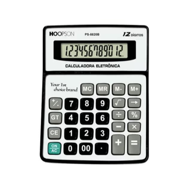 Calculadora de Mesa Hoopson 12 Digitos PS-8820B
