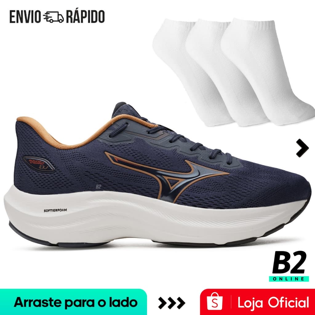 Tênis Mizuno Enigma 2 Masculino + 3 Pares de Meias