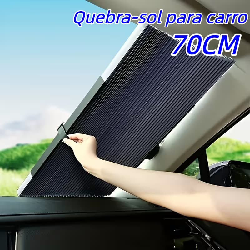 Protetor Solar Carro Parabrisa Quebra Sol Painel Tapa Sol Veiculo Carro Caminhão 70CM
