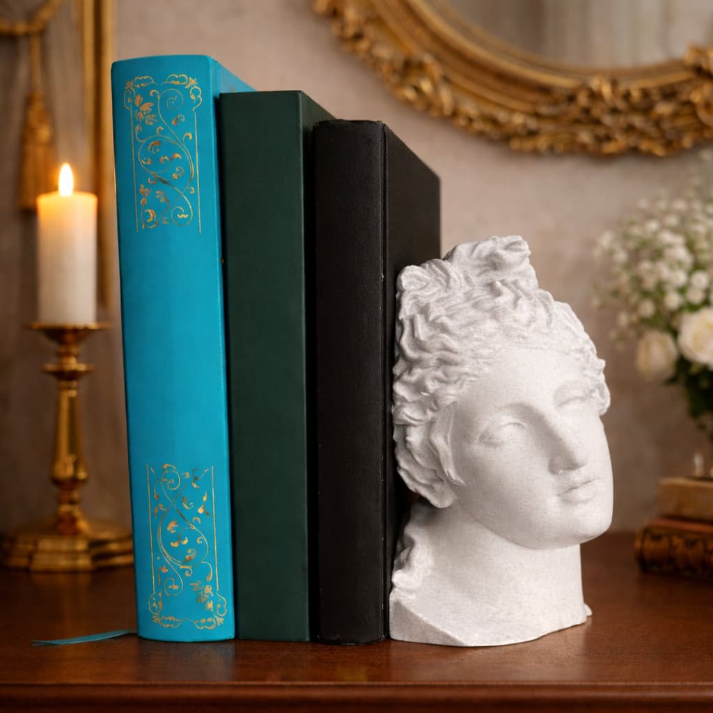Suporte Apoio de Livros Book Nook Decorativo Clássico Apollo Estante Balcão Organizador Aparador