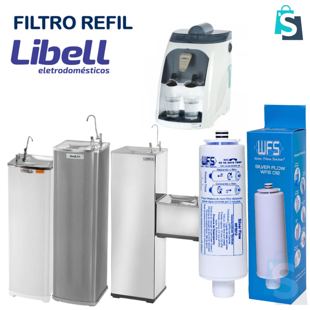 Refil Filtro com Dolomita para purificadores Libell - WFS012 SILVER FLOW