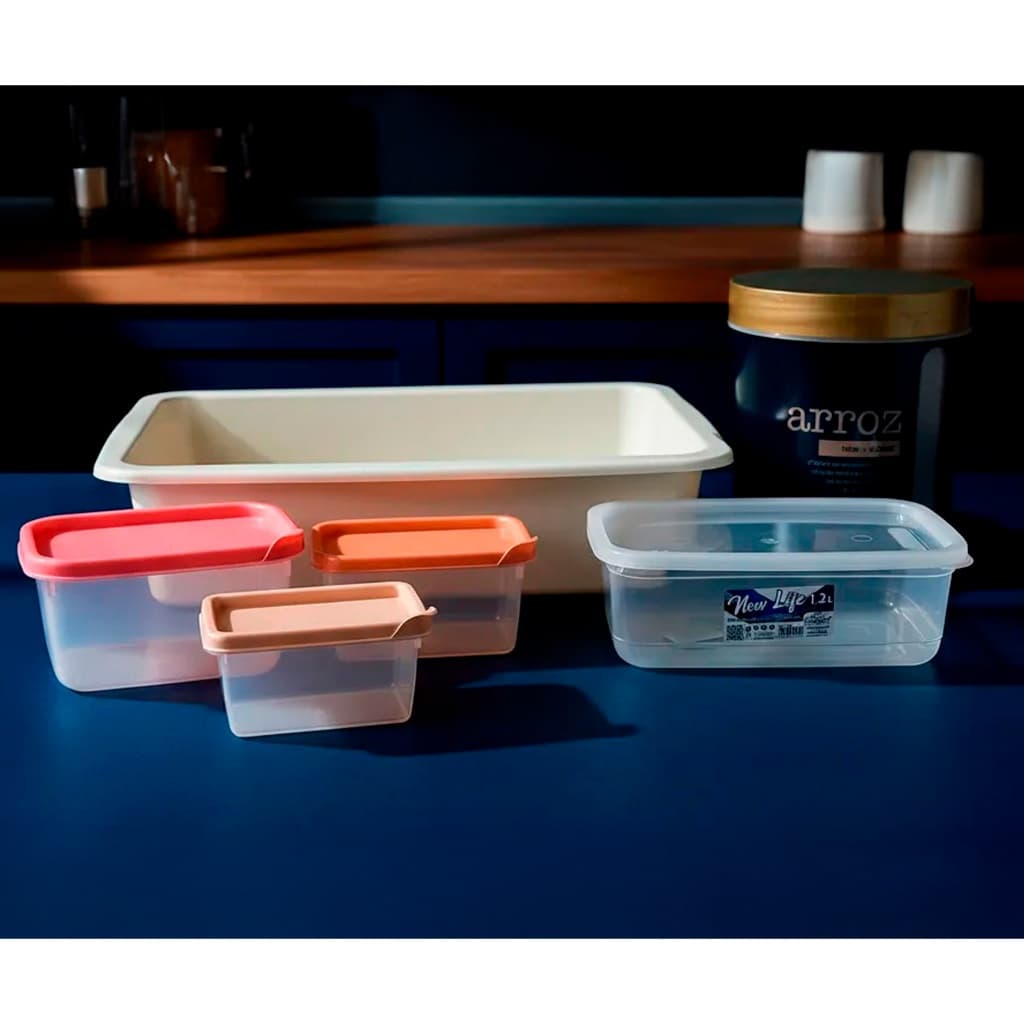 Kit Cozinha Organizada Completo 7 Potes Organizadores Presente Chá de Panela Casa Nova Multiuso