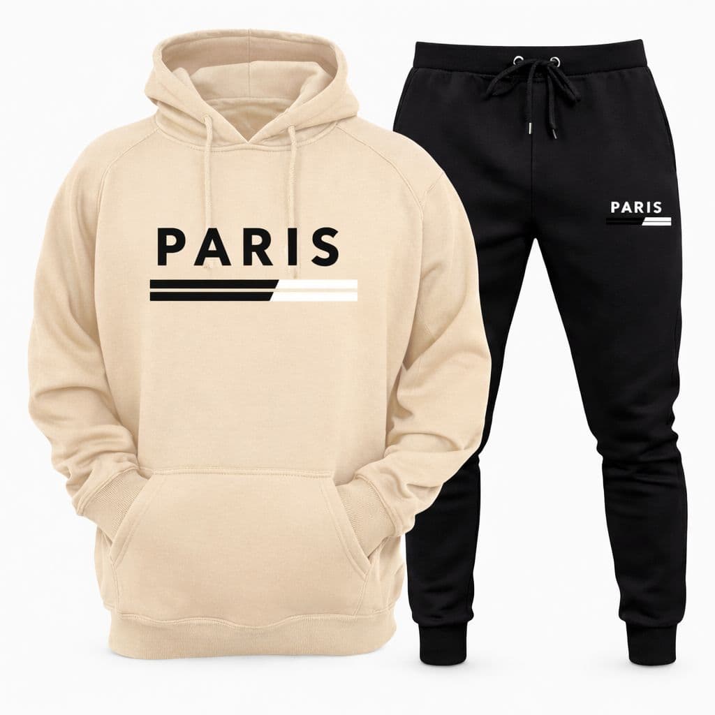 Conjunto Moletom Flanelado Paris Blusa Canguru + Calça Premium Masculino Feminino Pronta entrega