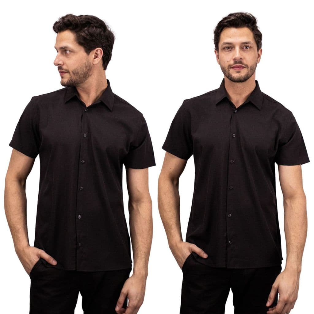 Camisa Social Masculino Manga Curta Plus Size Blusa Social Masculina Extra Grande Não Amassa