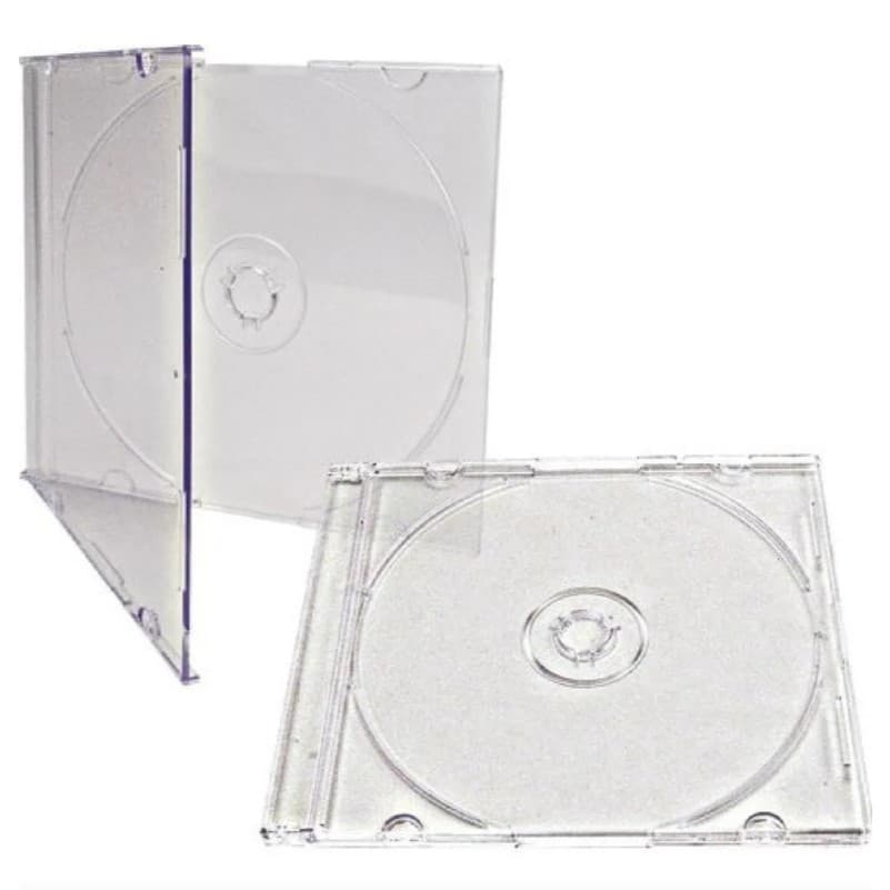 50 Estojo Capa Cd Box Super Slim Acrílico Videolar