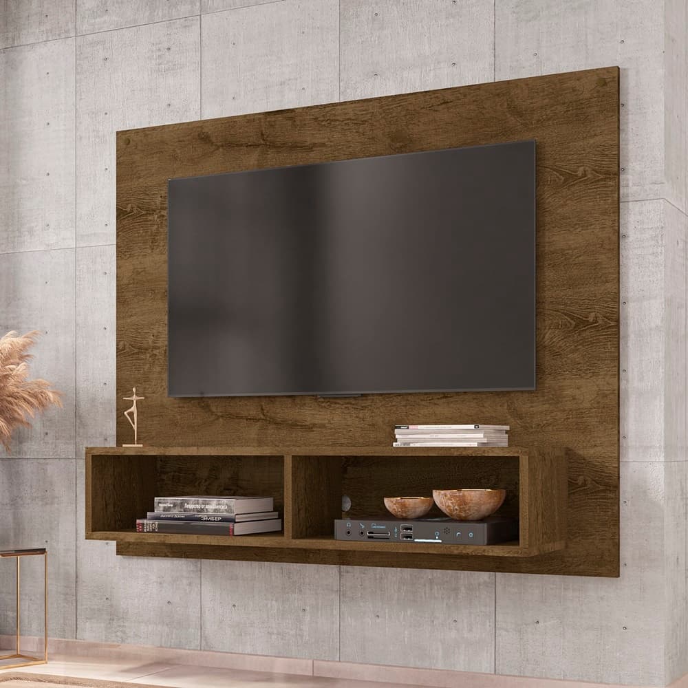 Painel para TV até 43” com Nichos Decorativos – Design Moderno em MDP 15mm para Sala