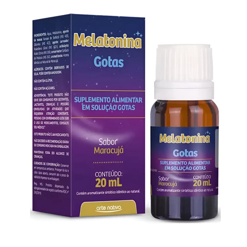 Melatonina Sabor Maracujá 20mL - Arte Nativa