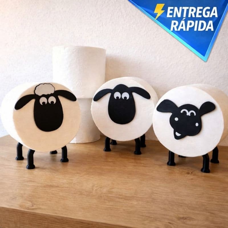 Porta Papel Higiênico Shaun, o Carneiro Ovelha Engraçada Decorativa para Banheiro
