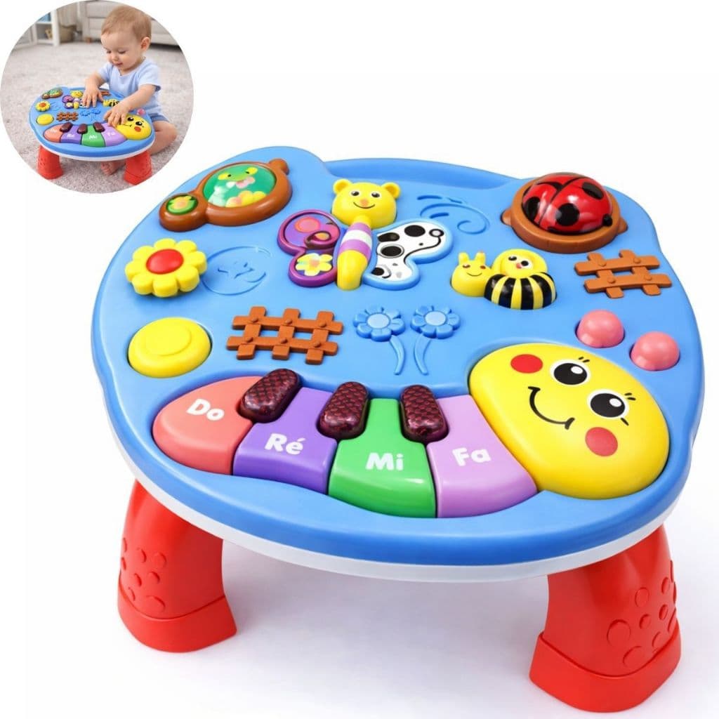 Mini Mesa de Atividades Interativas Brinquedo Infantil Bebê Com Luzes e Som Educativo