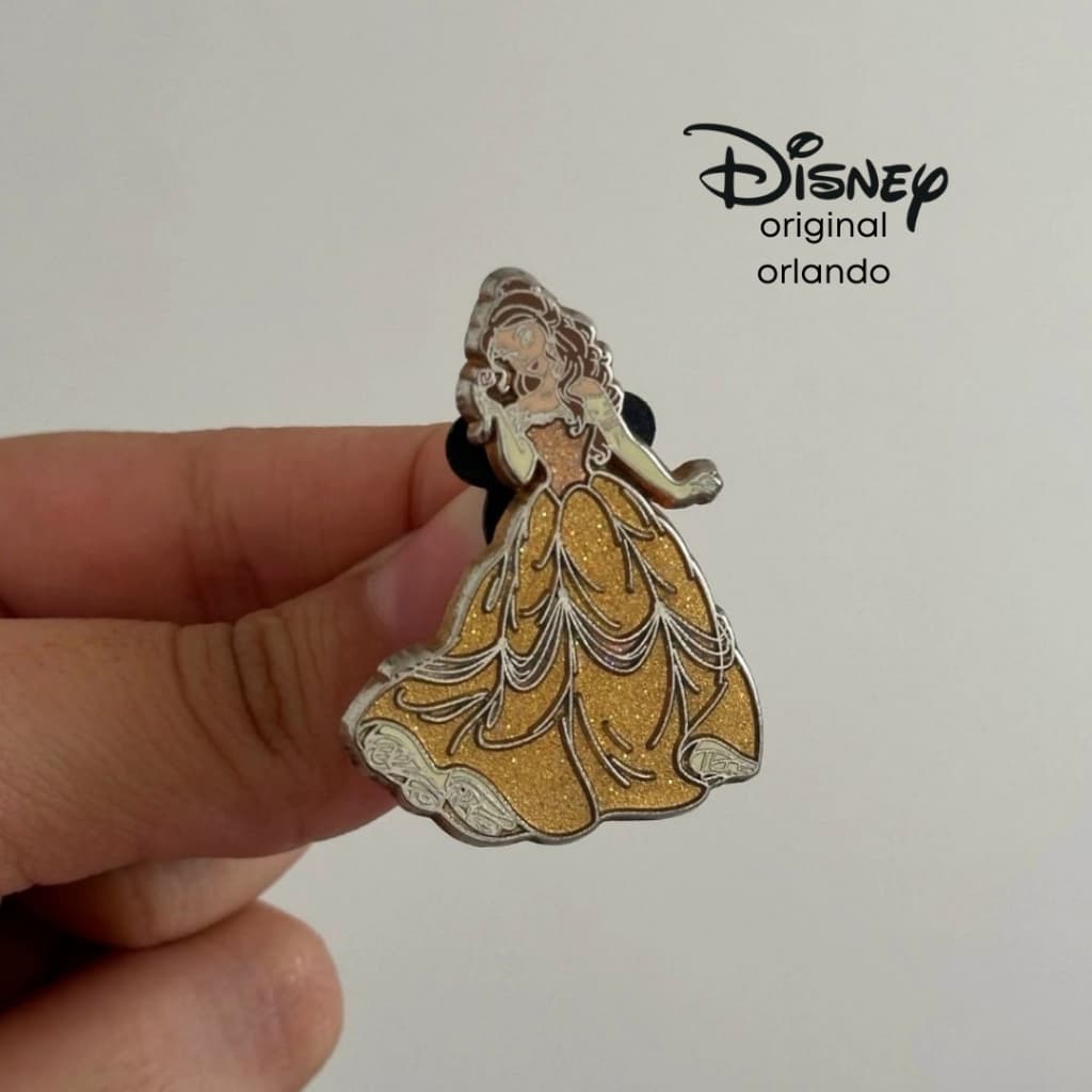 Pin Disney Original Princesa Bela – A Bela e a Fera – Colecionável Importado Usado Brechó Bazar