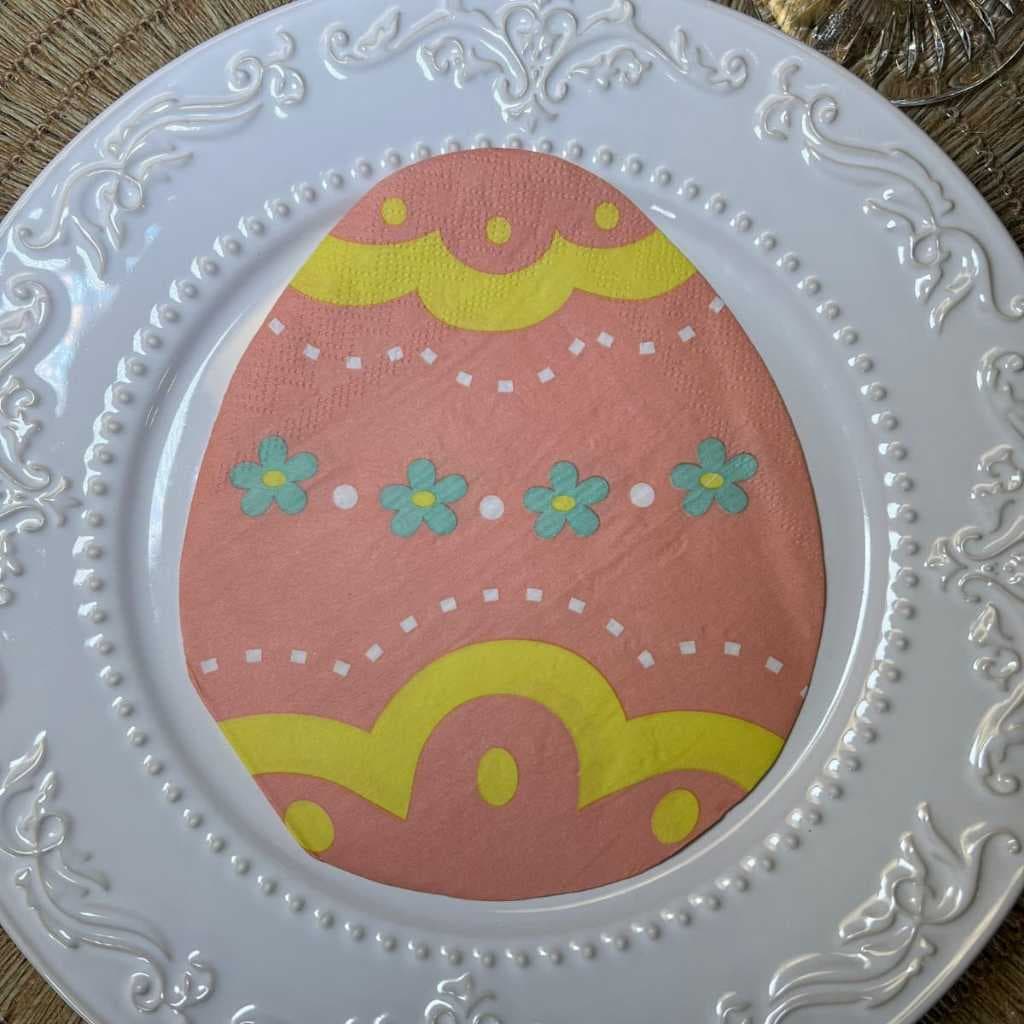 Kit com 2 pacotes guardanapo de papel rosa, Páscoa, oval, temático, lindo, Majestosa Casa.