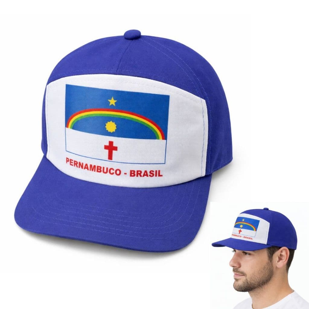 Chapéu De Pernambuco Masculino Boné Feminino Bandeira de PE Meu País