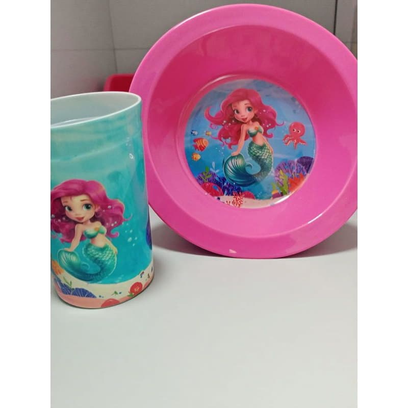 Kit Prato e Copo Infantil – Pode Comprar Separado – Plástico Resistente
