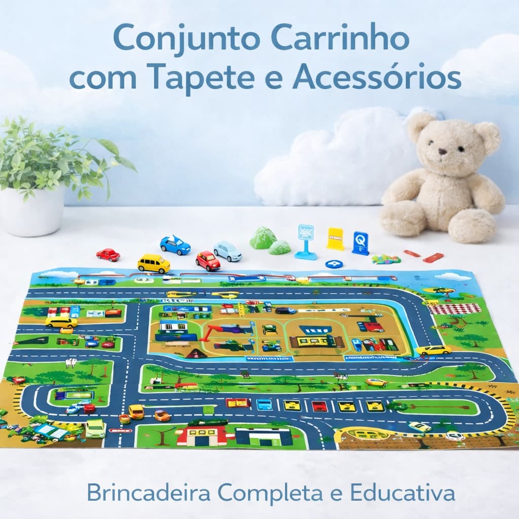 Tapete de Brincar Infantil Educativo Dobrável – Tapete Atividades Antiderrapante Macio