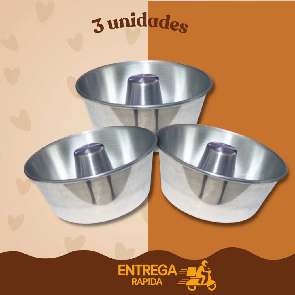 forma de pudim, forma de bolo, forma de aluminio