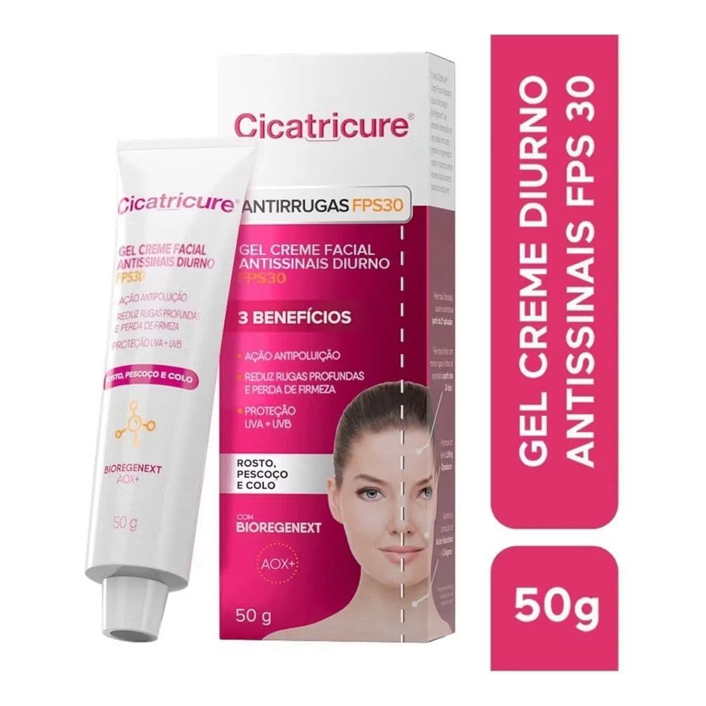 Creme Facial Cicatricure Antissinais FPS30 50g Rugas