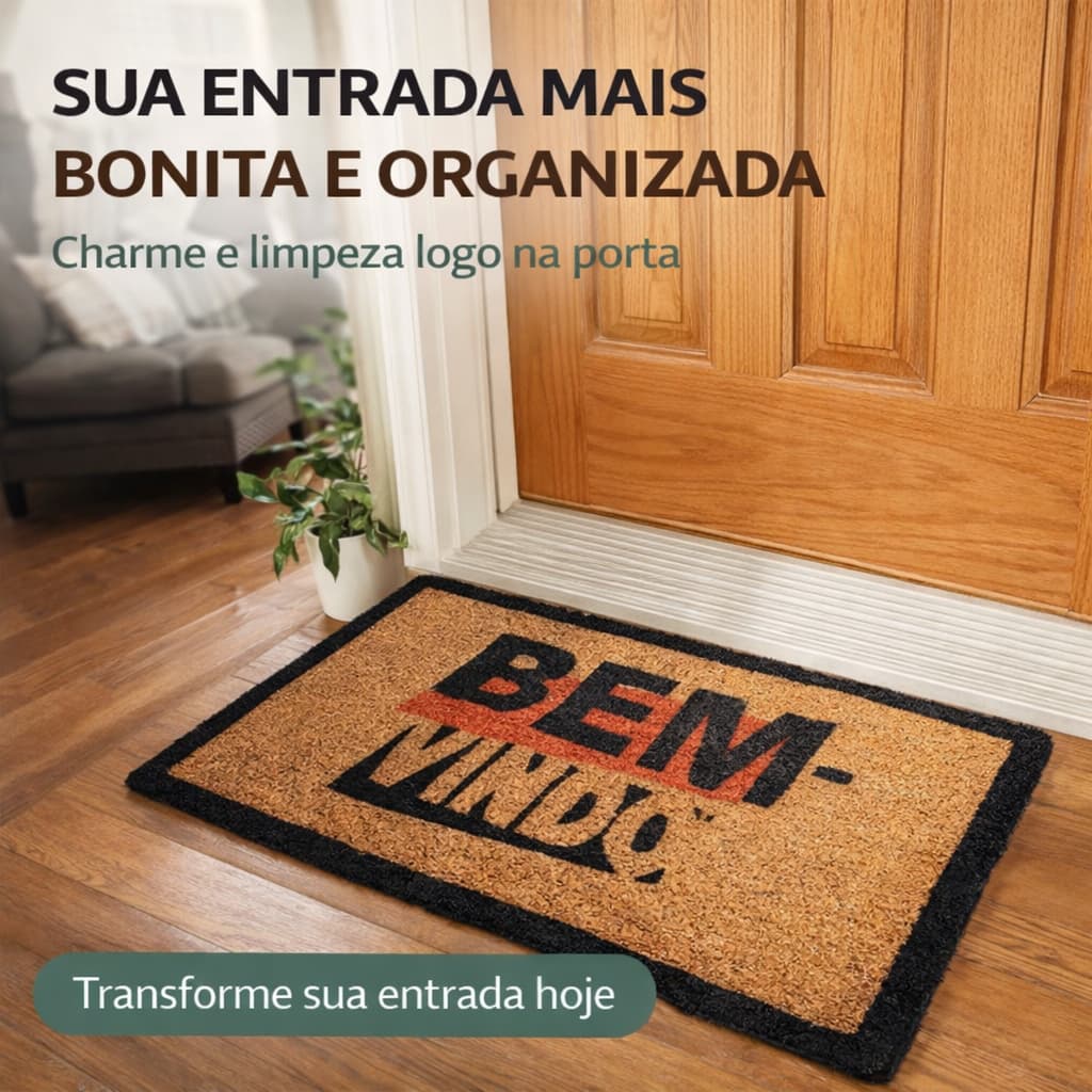 Capacho Fibra de Coco Bem Vindo