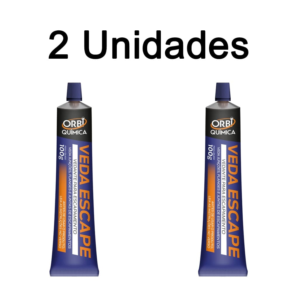 Kit 2 Cola Veda Escapamento de Alta Temperatura Carro Moto Caminhão