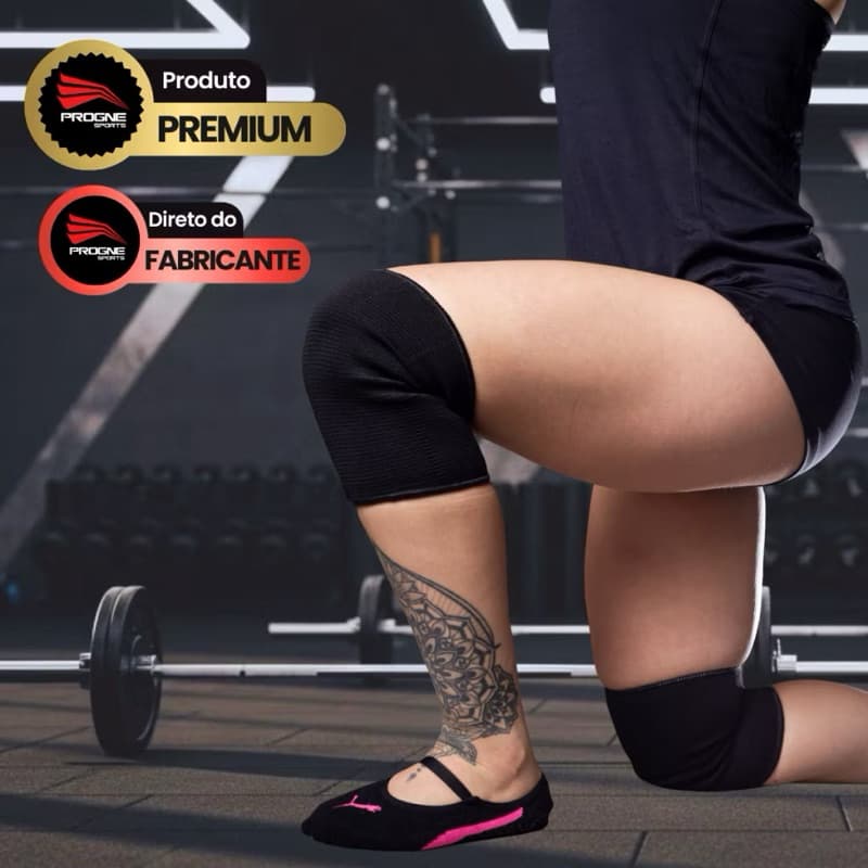 Joelheira Elástica Ortopédica De Compressão Esportes Par Progne