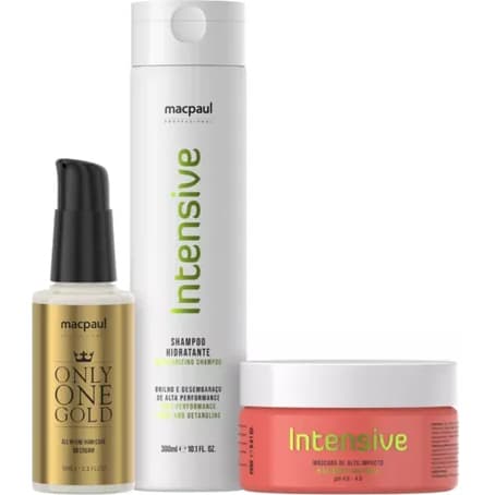 Kit Macpaul Shampoo e Máscara Intensive e Leave-in BB Cream