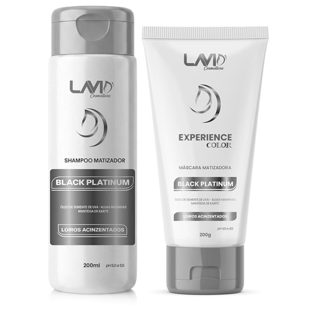 kit mascara + shampoo matizador acinzentado Experience color LAVID