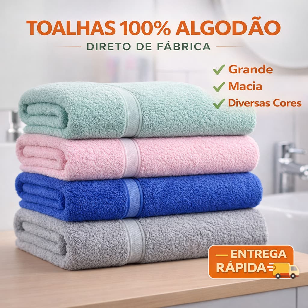 Kit 4 Toalha De Banho Grande Felpuda Fofa Macia 100% Algodão Direto de Fábrica Alta Absorção Toalhas Banhão Grossa