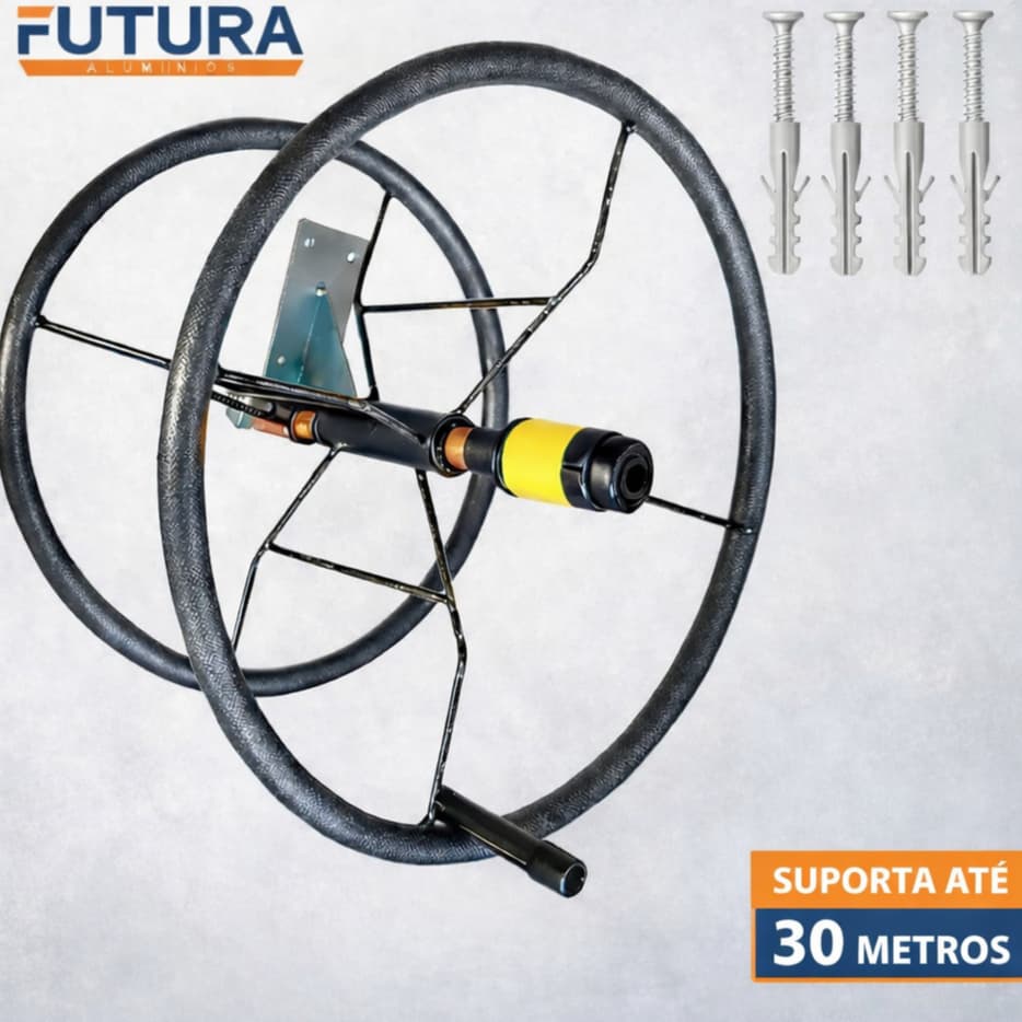 suporte mangueira jardim giratório enrolador 30 metros