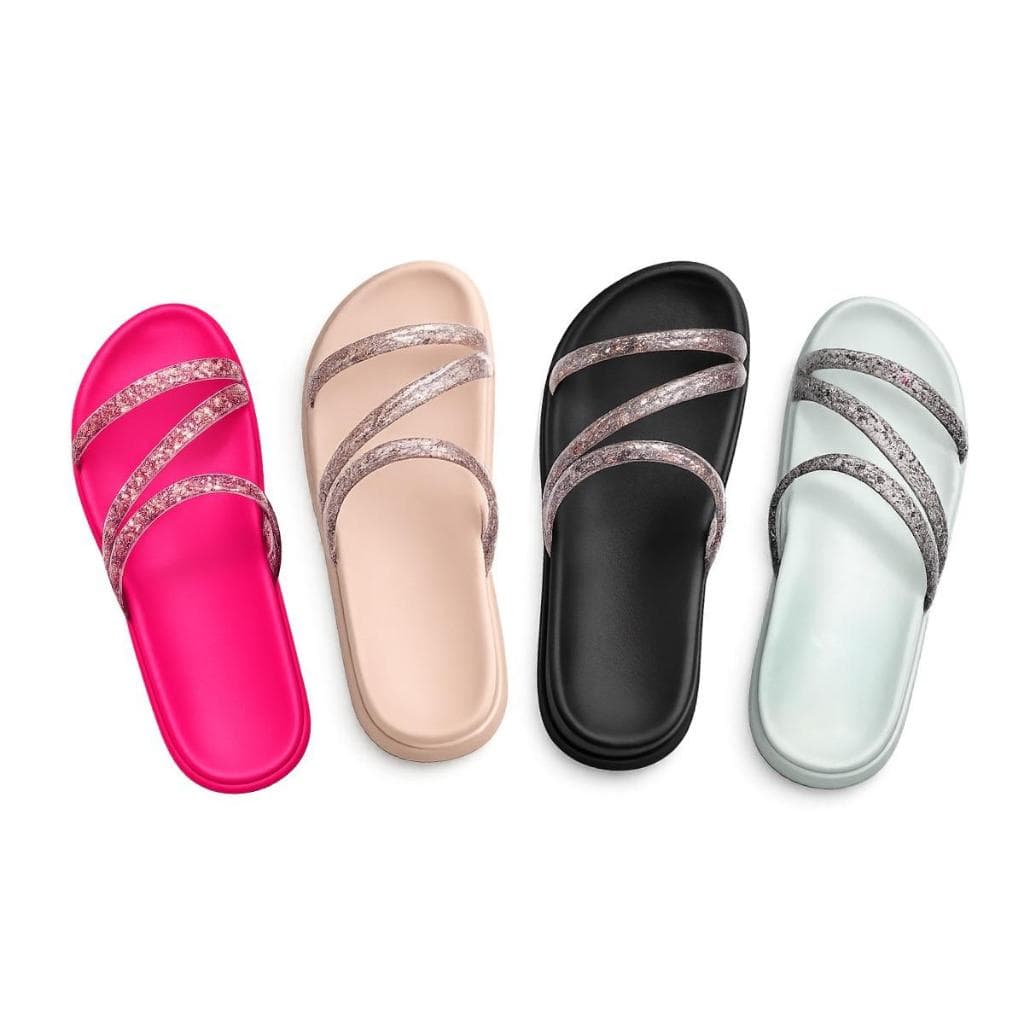 Kit 2 Pares Sandália Papete Feminina Birken Plataforma Varias Cores Rasteirinha Plana