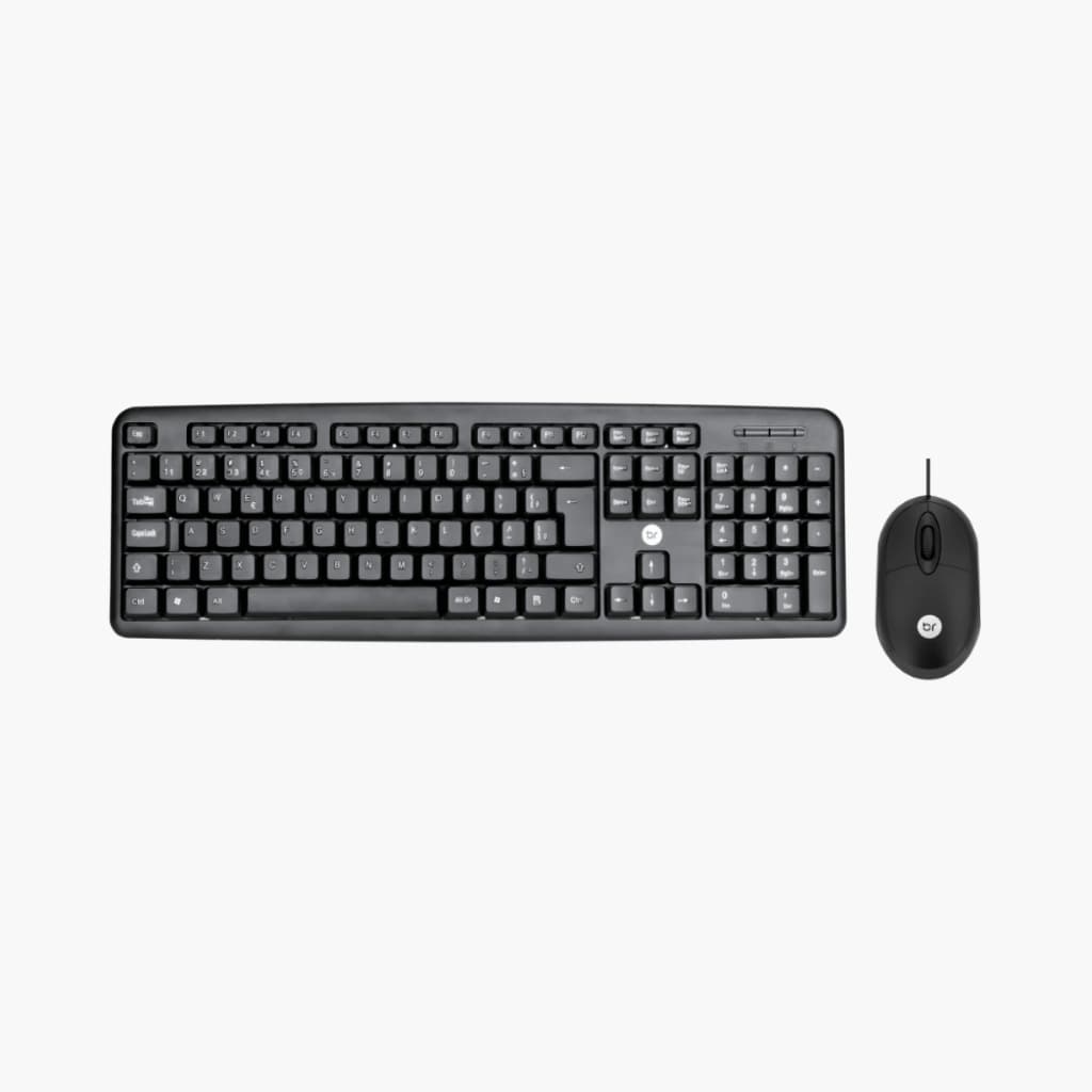 Kit Teclado e Mouse Precision USB p/ Trabalho Diário Bright