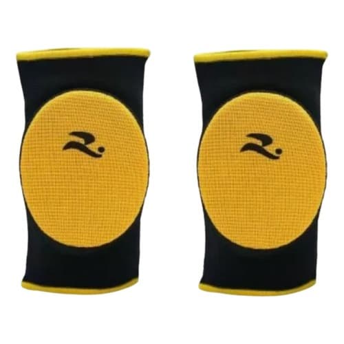 Joelheira Infantil Kids Realtex Amarela Proteção Futsal Vôlei Handebol Esportiva 1 Par