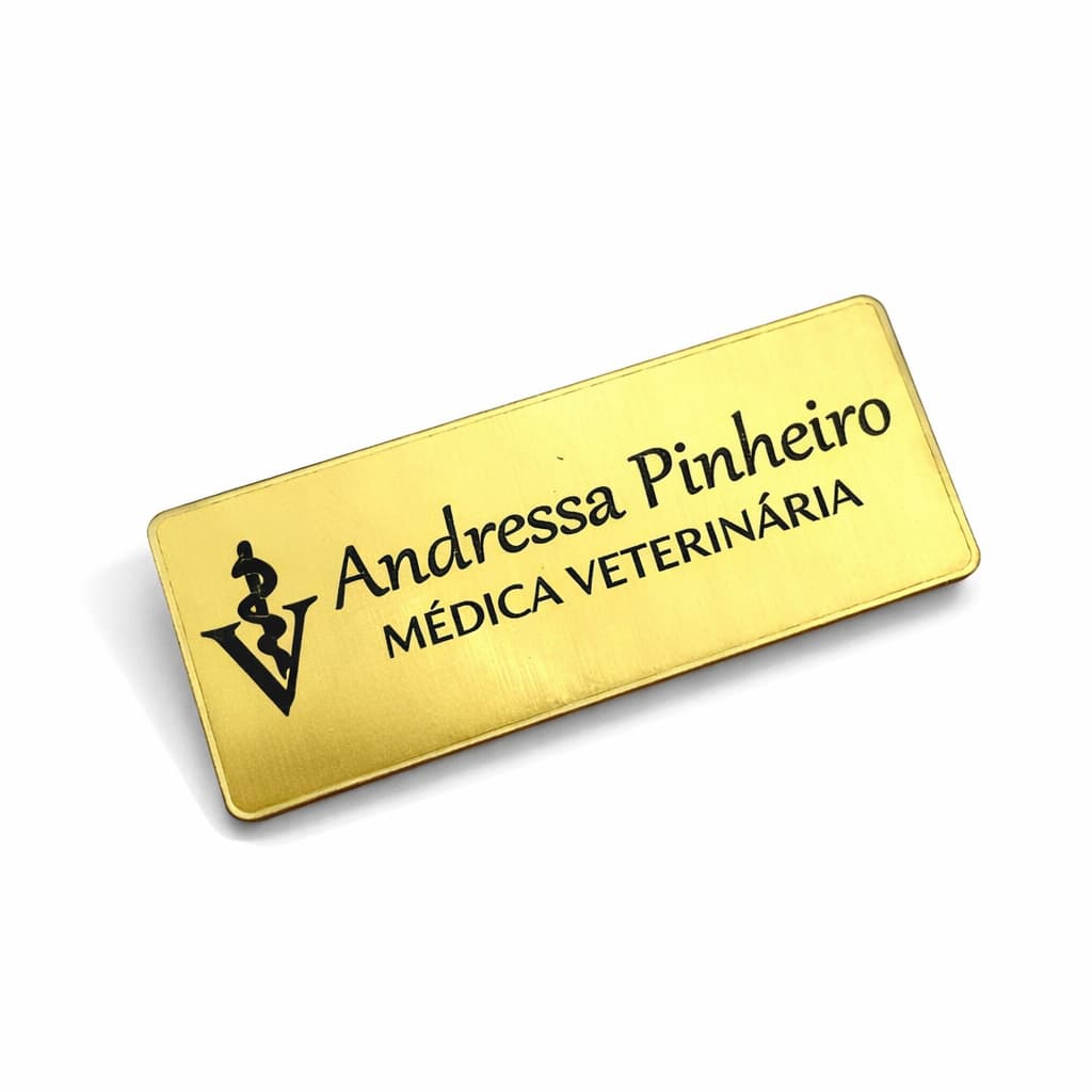 Broches Magnéticos Personalizados Botton em Acrílico Espelhado 2,5x6,5cm