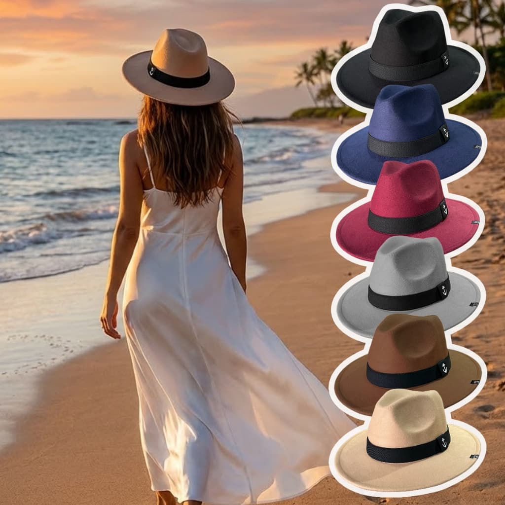 Chapéu Fedora Panamá Aveludado Unissex Elegante Em Feltro Aba Média Estilo Vintage Sofisticado