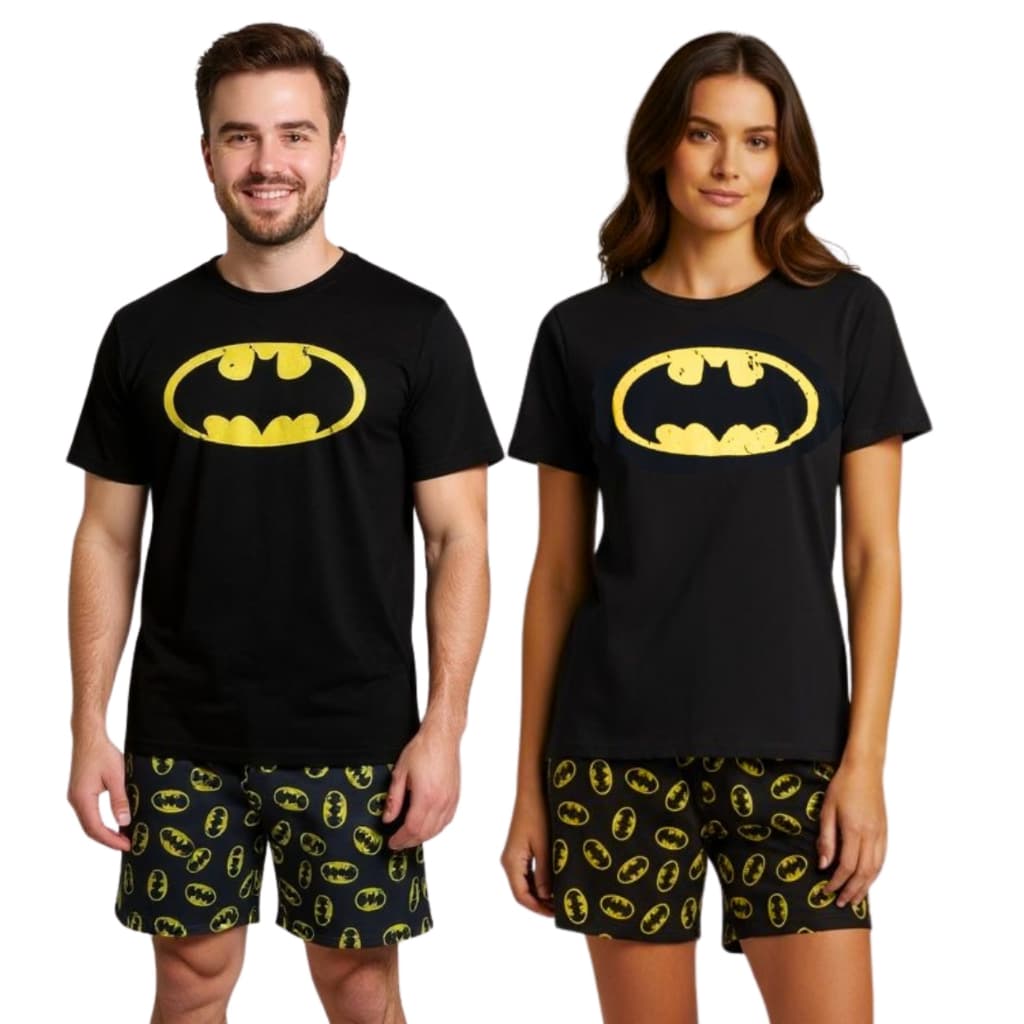 Kit 2 Pijamas Casal Adulto Feminino e Masculino Personagem Mickey Verão Promoção