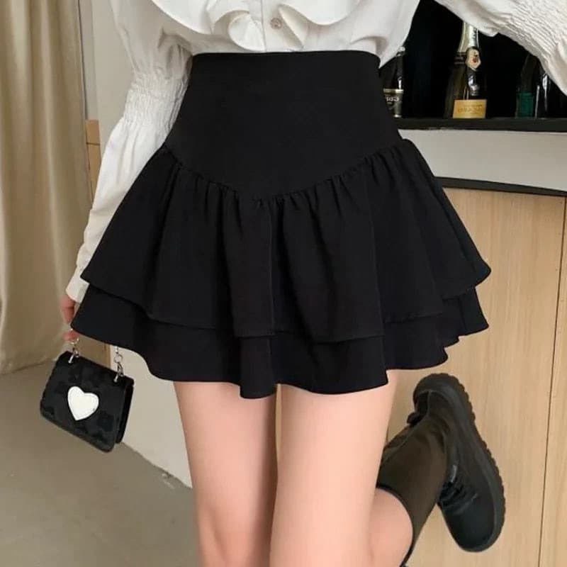 Saia Short Feminina Cintura Alta Modeladora Tendência Moda Festa Casual Dia E Noite