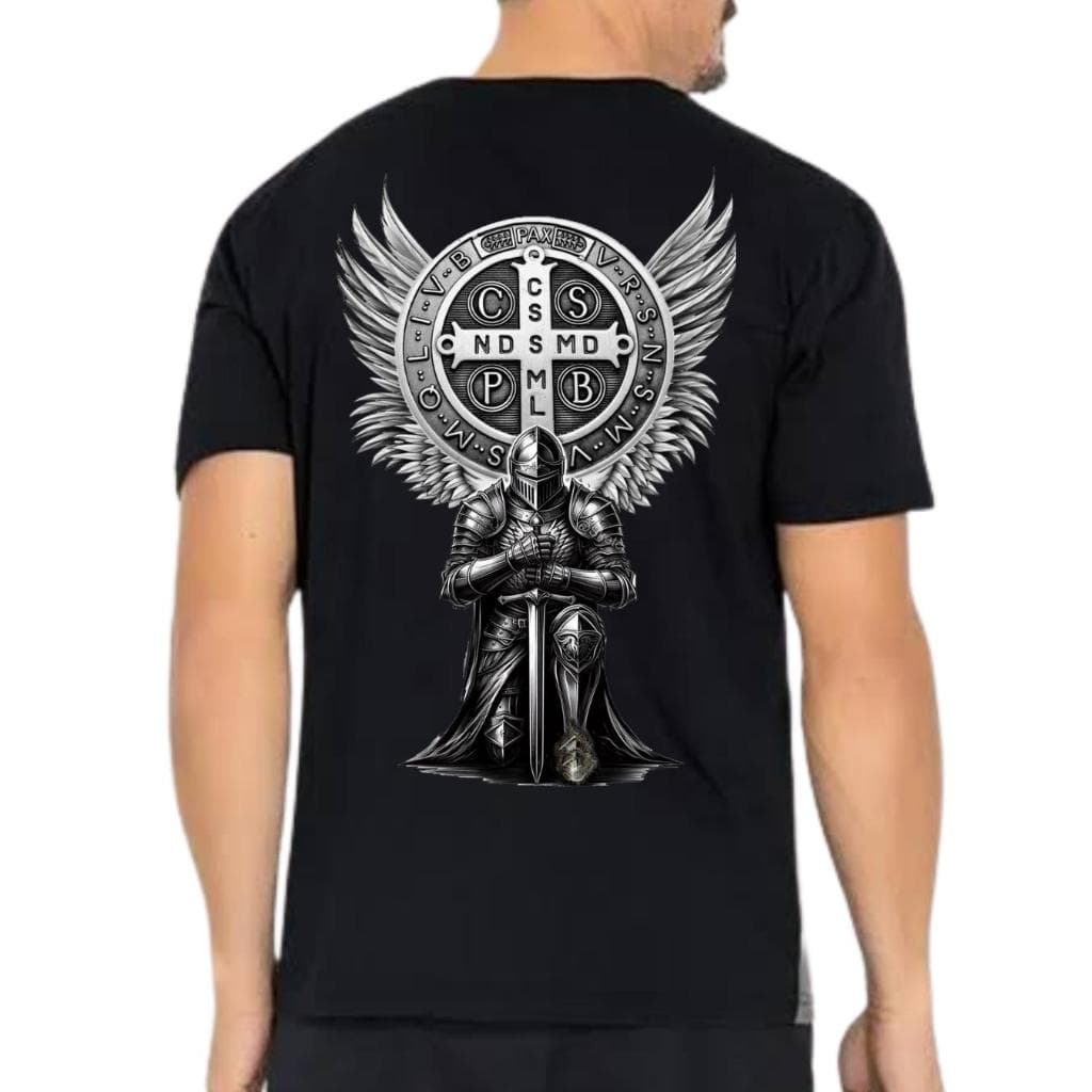 Camiseta CRUZ DE SÃO BENTO CAVALEIRO blusa camisa tshirt
