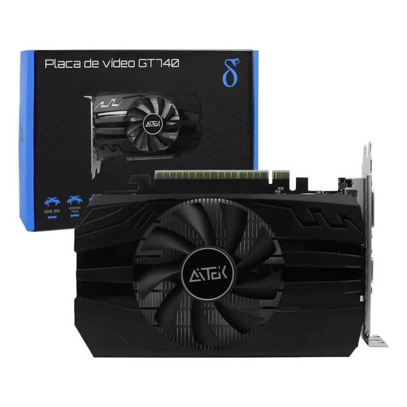 PLACA DE VIDEO 4GB DDR5 PCI EX 2.0,16X SAÍDAS DE VÍDEO VGA, HDMI E DVI-D DELTA-GT740