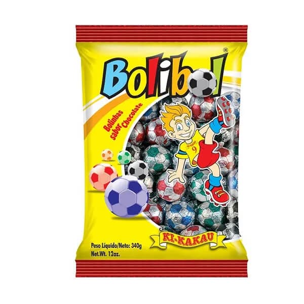 Bolinha de Chocolate Futebol -PCT 35 e 15 Unidades - Presente Festa e Lembrancinha Bolibol Ki-kakau