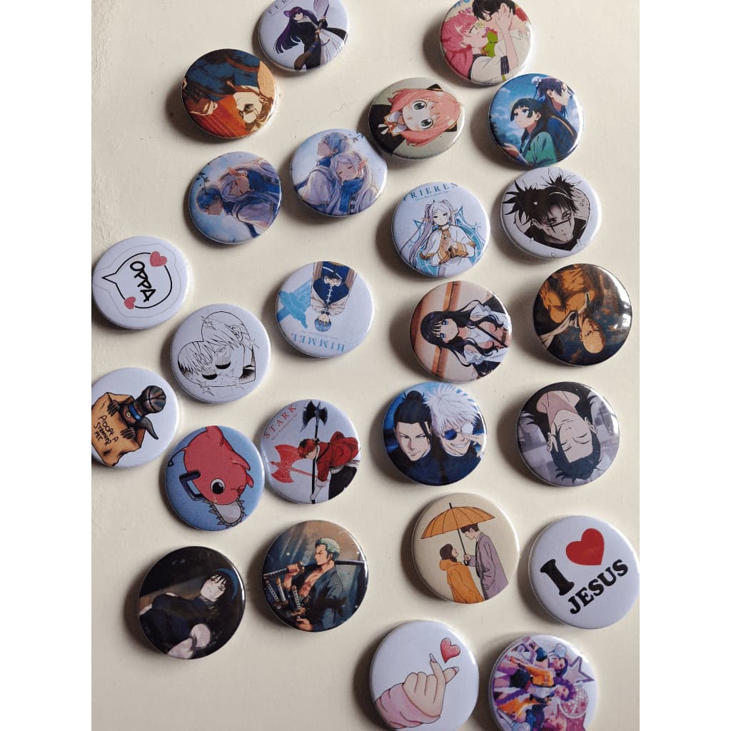 Bottons variados – entre animes, Doramas e outros temas  - 4,4cm
